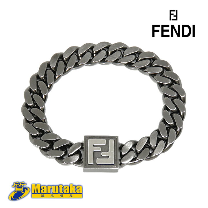 楽天市場】フェンディ FENDI ルテニウムカラー チェーン ブレスレット 