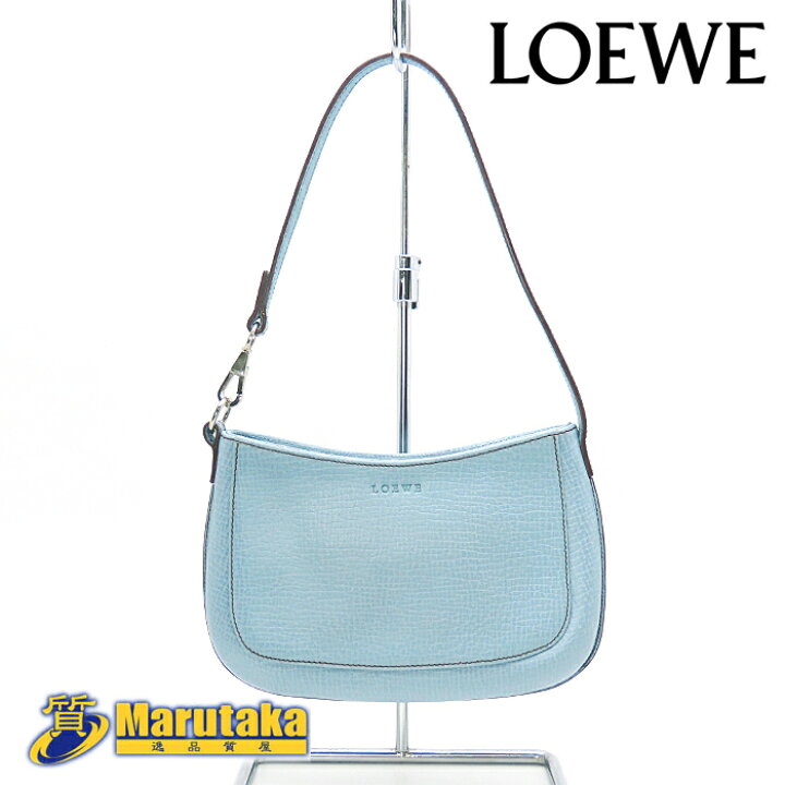 楽天市場】ロエベ LOEWE アクセサリーポーチ レザー 水色 ミニバッグ  