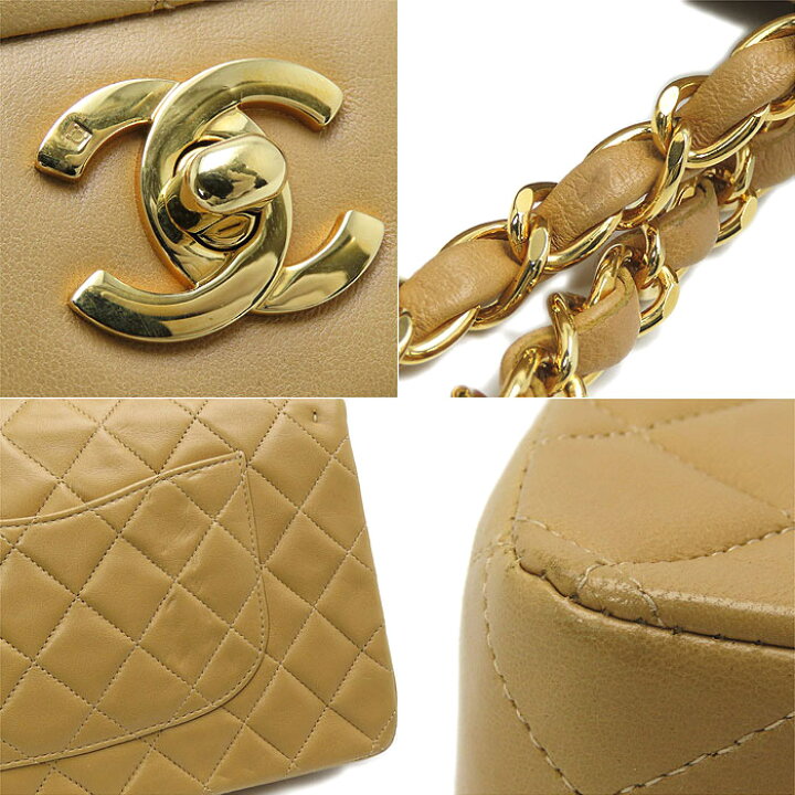 楽天市場】【シャネル】CHANEL マトラッセ 25 ラムスキン ベージュ 