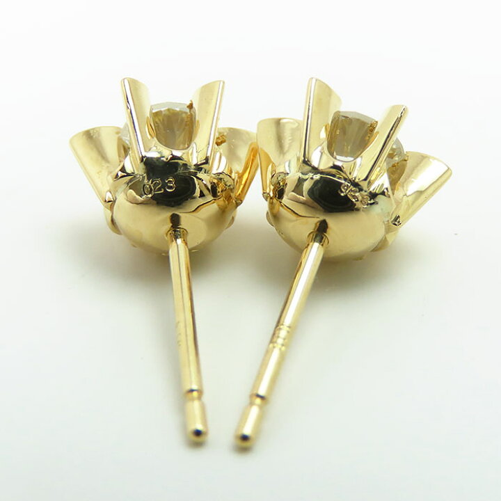 楽天市場】【K18】ダイヤモンド 縦爪 ピアス 両耳用 0.23ct/0.23ct 