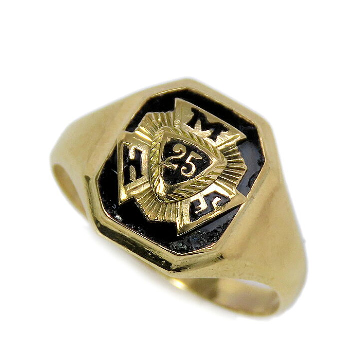 楽天市場】カレッジリング 19.5号 10K College Ring ゴールド×ブラック 