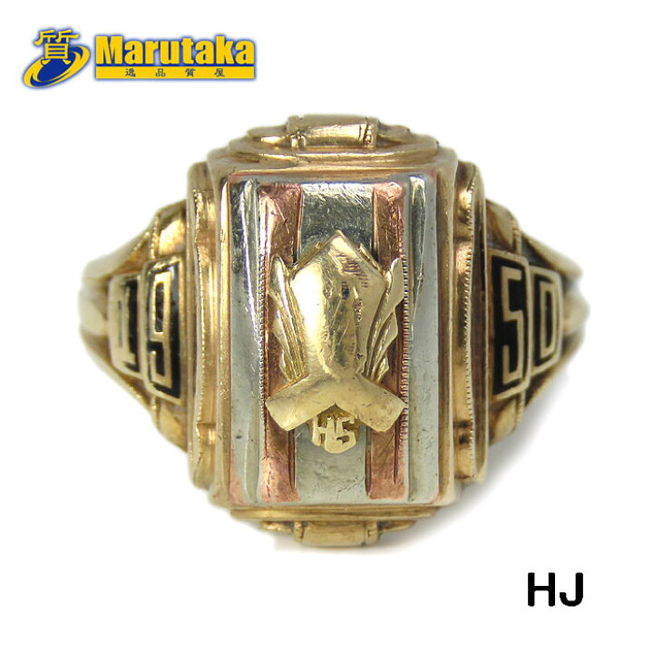 楽天市場】HJ社製 カレッジリング 16号 10K ビンテージ 1950 