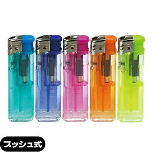 【メール便(日本郵便) ポスト投函 送料無料】【使い捨てライター】BAIKAL(バイカル) プッシュ式電子ライター x1本 - 荷重式CR機能付き直押し電子ライター。着火初期はやわらかく、後から硬く