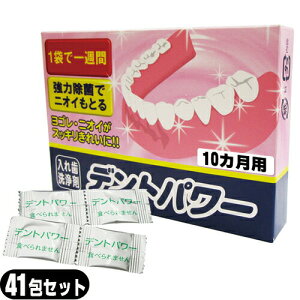 【最強翌日配送対応商品】【正規代理店】【義歯洗浄剤】デントパワー(DENT POWER) 10ヵ月用(40包入)+1包増量中(おまけ!)計41包セット