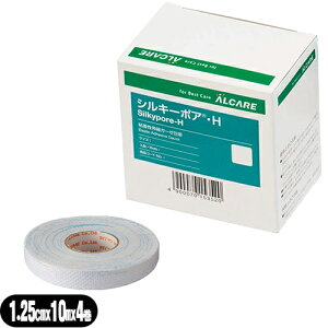 【メール便(定形外) ポスト投函 送料無料】【粘着性伸縮ガーゼ包帯】アルケア シルキーポア・H (ALCARE Silkypore-H) 1号 (15351) 1.25cmx10m (実長) 4巻入り - 長時間の貼付でも剥がれやズレのない高粘