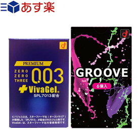 ◆【あす楽発送 ポスト投函！】【送料無料】【避妊用コンドーム】オカモト GROOVE (グルーヴ) 6個入 + オカモト プレミアム ゼロゼロスリー + ビバジェル 4個入り セット ※完全包装でお届け致します。【ネコポス】【smtb-s】