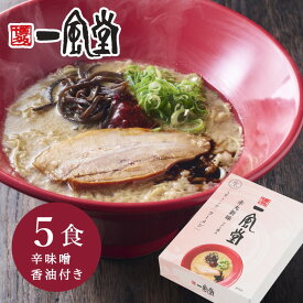 【本格生麺】一風堂 赤丸 5食セット まとめ買い 博多 とんこつ ラーメン 細麺 細めん マラソン 買い回り 訳あり おうちでIPPUDO