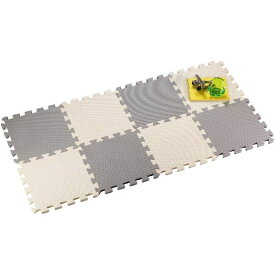 【2個セット】 シービージャパン やわらかジョイントカラーマット 約30cm 8枚組 クッキークリーム