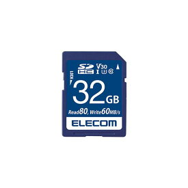 エレコム SDHCカード／データ復旧サービス付／ビデオスピードクラス対応／UHS-I U3 80MB／s 32GB MF-FS032GU13V3R