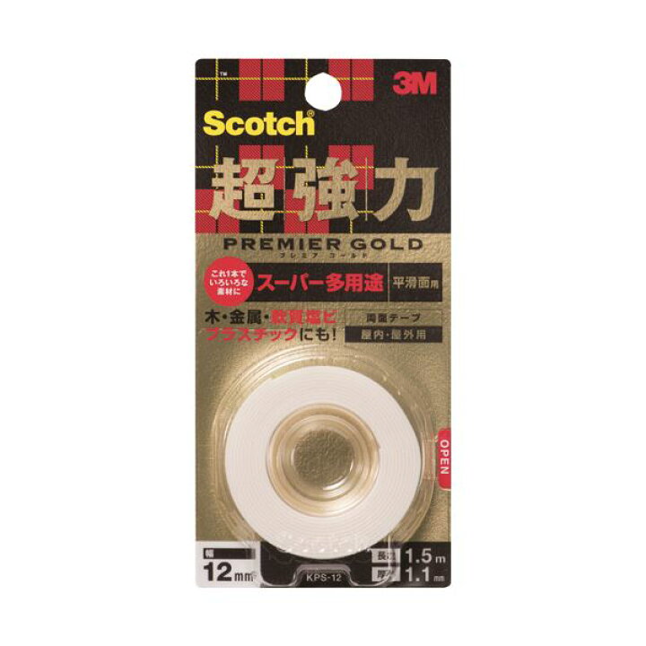 楽天市場】（まとめ） 3M スコッチ超強力両面テープ プレミアゴールド 