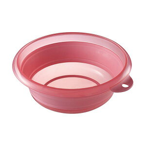 (まとめ) 伊勢藤 折りたためる ソフト湯おけ2.5L ピンク I-522P 1個 【×10セット】