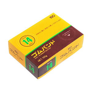 (まとめ)アイジーオー ゴムバンド #14 アメ色SM 100g #14SM-A-S 1箱【×20セット】