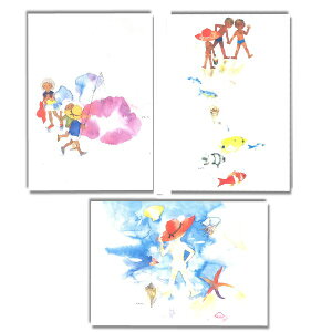 ちひろ絵はがき いわさきちひろポストカード3枚セット