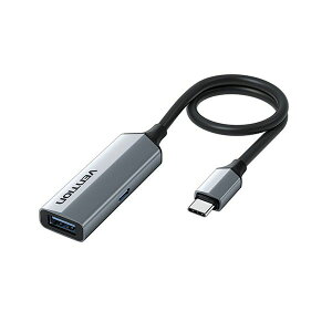 VENTION USB-C Male to USB-A Female PD �d���A�_�v�^�[ 15cm �A���~�j�E�������^�C�v �O���[ CC-1474