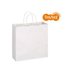 （まとめ）TANOSEE 手提袋 丸紐 白無地・中 50枚入×6パック 送料無料！：日本茶と健康茶のお店いっぷく茶屋