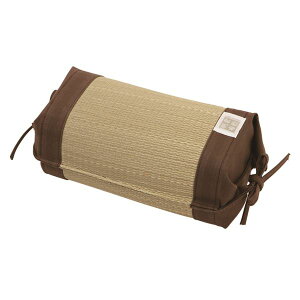 い草 小枕 寝具 約幅24×奥行11×高さ11cm ブラウン 日本製 表面:イ草100% 吸放湿性機能 高さ調節可能 吉備 きび リビング【代引不可】