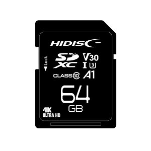 HIDISC SDXCJ[h 64GB CLASS10 UHS-I Speed class3 A1Ή HDSDX64GCL10V30