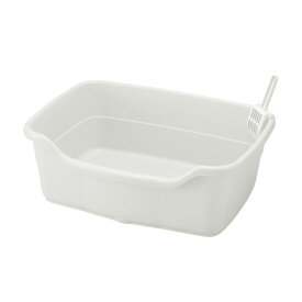 （まとめ） ラプレ ネコトイレ 深型 60 ホワイト （猫用 ペット用品） 【×2セット】