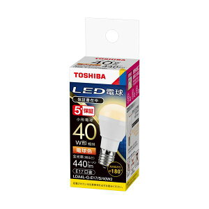(まとめ)東芝ライテック LED電球 ミニクリプトン形 E17口金 4.2W 電球色 LDA4L-G-E17/S/40W/2 1個 【×3セット】
