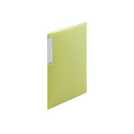 （まとめ） LIHIT LAB TEFFA クリヤーブック（スリムタイプ） A4タテ型 20ポケット 黄緑 【×20セット】