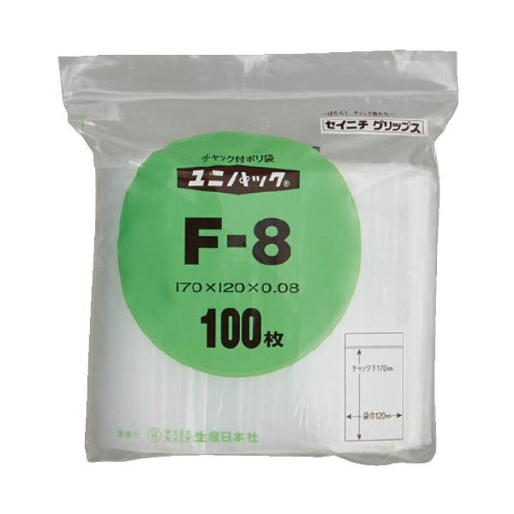 楽天市場】(まとめ)生産日本社 ユニパックチャックポリ袋170*120 100枚F-8(×30セット) 送料無料! : 日本茶と健康茶のお店いっぷく茶屋 楽天市場】(まとめ)生産日本社 ユニパックチャックポリ袋170*120 100枚F-8(×30セット) 送料無料! : 日本茶と健康茶のお店いっぷく茶屋
