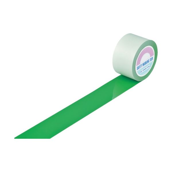 日本緑十字社 ガードテープ(ラインテープ) 緑 75mm幅×100m 屋内用 148092 1巻 送料無料！のサムネイル