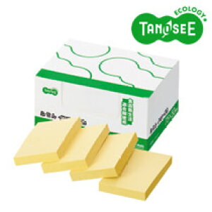 TANOSEE ふせん ノート長方形 75×50mm イエロー単色 100枚×10冊入(7550Y-10)  送料込み!