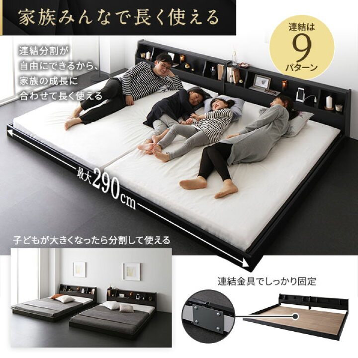 楽天市場】フロア ベッド セミシングル 海外製ポケットコイル 
