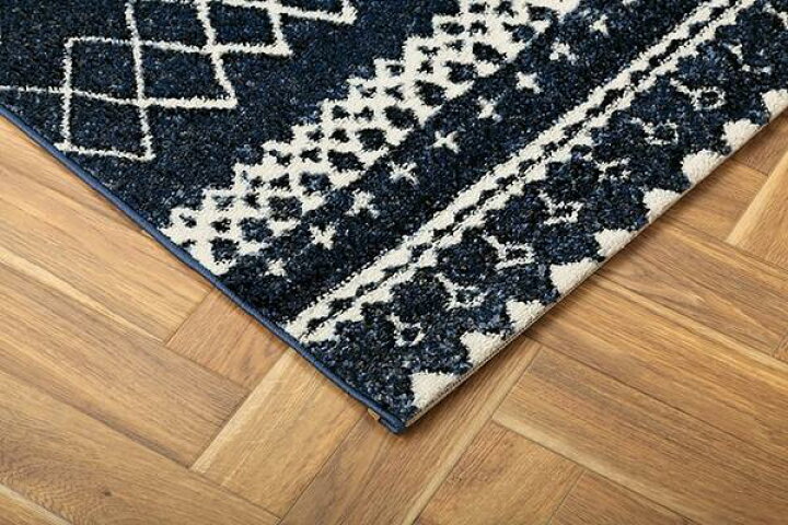 楽天市場】トルコ製 ラグマット/絨毯 【ネイビー 約200×250cm】 長方形 