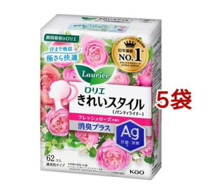 ロリエ きれいスタイル 消臭プラス フレッシュローズの香り(62個入*5袋セット)【ロリエ】