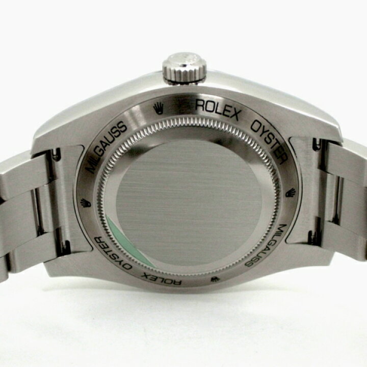 楽天市場 中古 Rolex ロレックス ミルガウス ランダム品番 Ss ホワイト 白 文字盤 自動巻きステンレス オートマチック ルーレット刻印 保付き メンズ時計 一風騎士