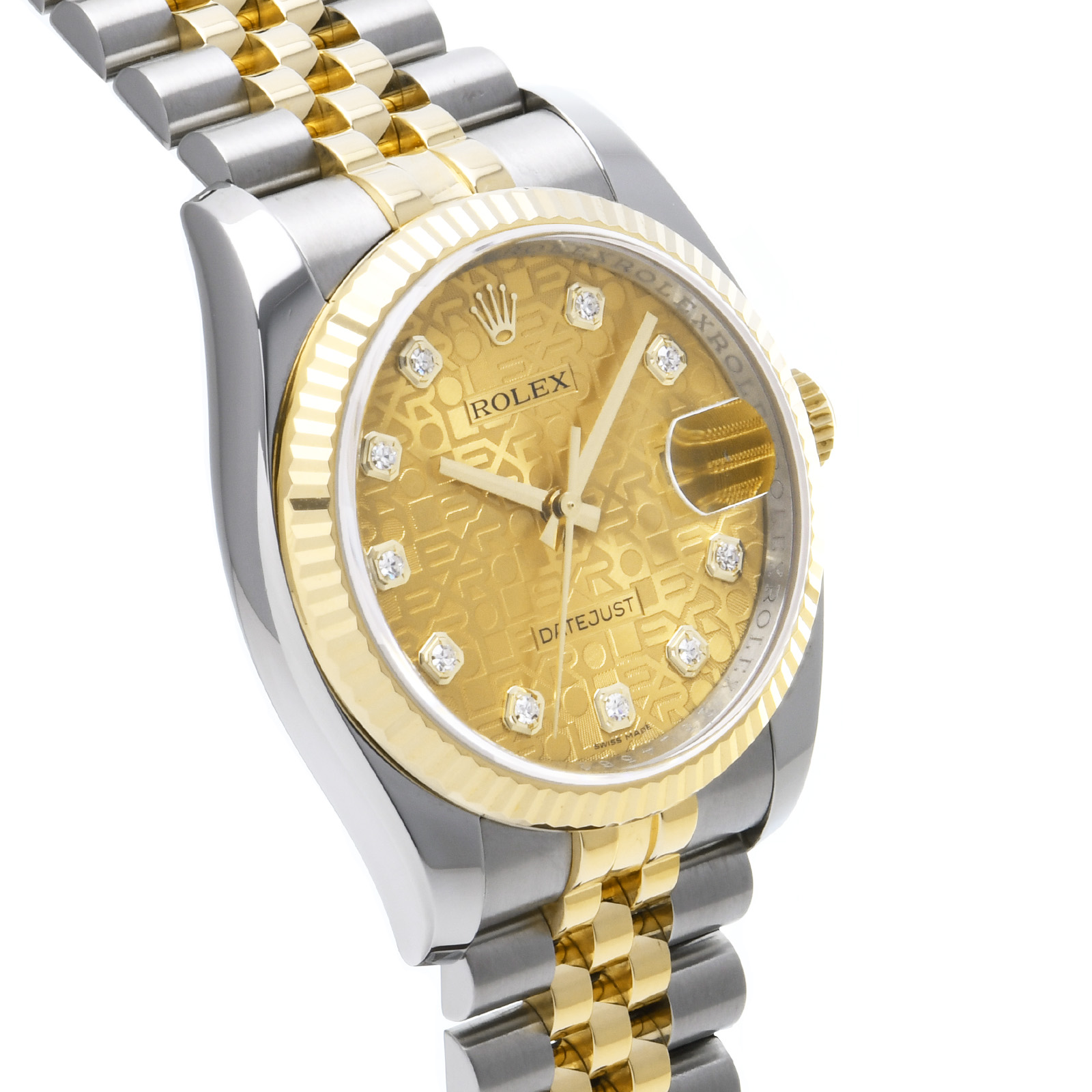 【中古】 ロレックス ROLEX デイトジャスト 36 116233G ランダムシリアル シャンパンコンピュータ/ダイヤモンド メンズ 腕時計 |  一風騎士