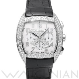 【中古】 ブシュロン Boucheron MEC クロノグラフ WA006213 シルバー/ダイヤモンド メンズ 腕時計