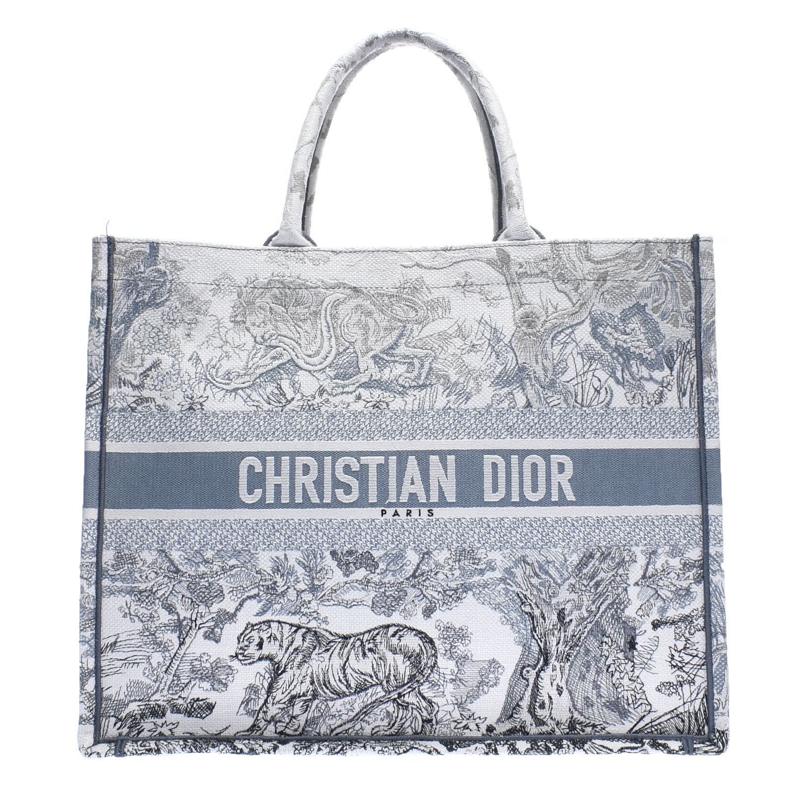 【中古】 クリスチャン ディオール Christian Dior ブックトート ブルー M1286ZTQY_M928 トワルドゥジュイエンブロイダリー  ユニセックス トートバッグ | ウォッチニアン