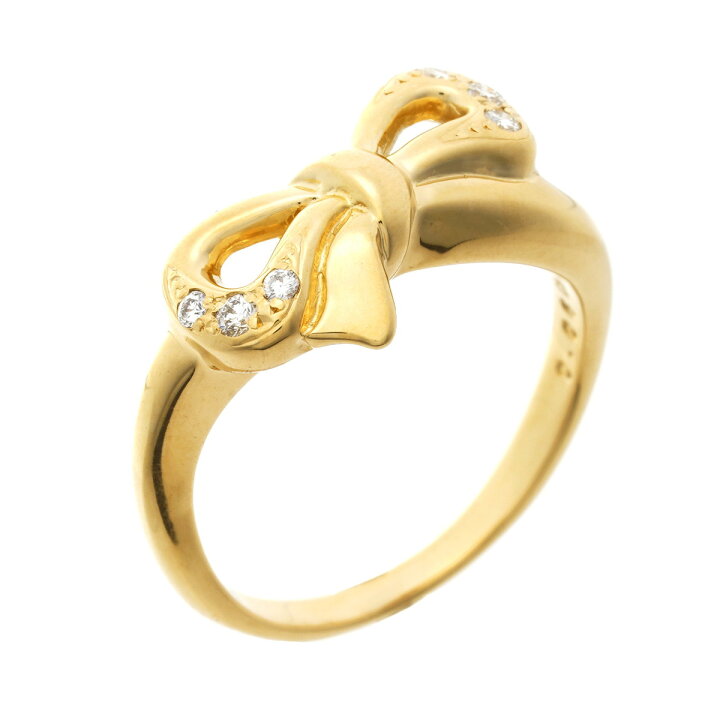 楽天市場】【中古】 ミキモト MIKIMOTO リボン リング 約8号 K18 