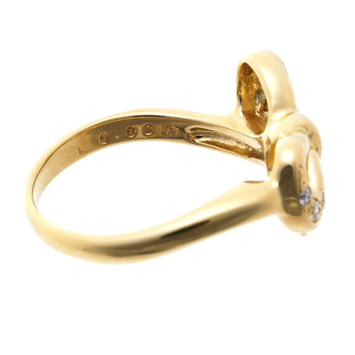 楽天市場】【中古】 ミキモト MIKIMOTO リボン リング 約8号 K18 