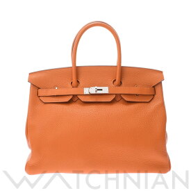 【4種選べるクーポン＆P2倍 4/25】【ローン60回払い無金利】【未使用】 エルメス HERMES バーキン 35 オレンジ/パラジウム金具 トリヨンクレマンス ユニセックス ハンドバッグ