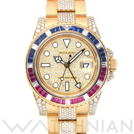 【ローン60回払い無金利】【中古】 ロレックス ROLEX GMTマスターII 116758SARU V番(2009年頃製造) パヴェダイヤモンド メンズ 腕時計