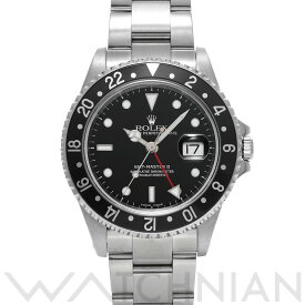 【4種選べるクーポン】【ローン60回払い無金利】【中古】 ロレックス ROLEX GMTマスターII 16710 Y番(2002年頃製造) ブラック メンズ 腕時計