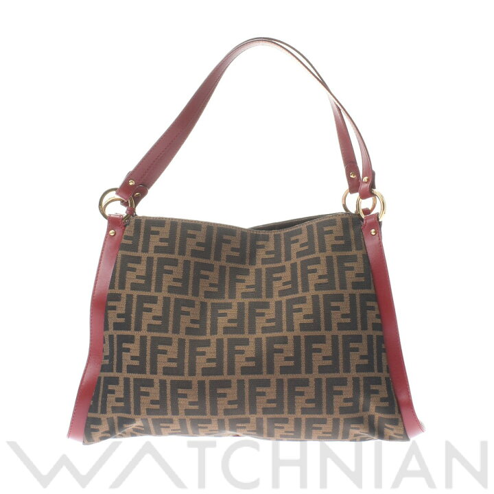 楽天市場】【中古】 フェンディ FENDI ズッカ柄 ブラウン/レッド