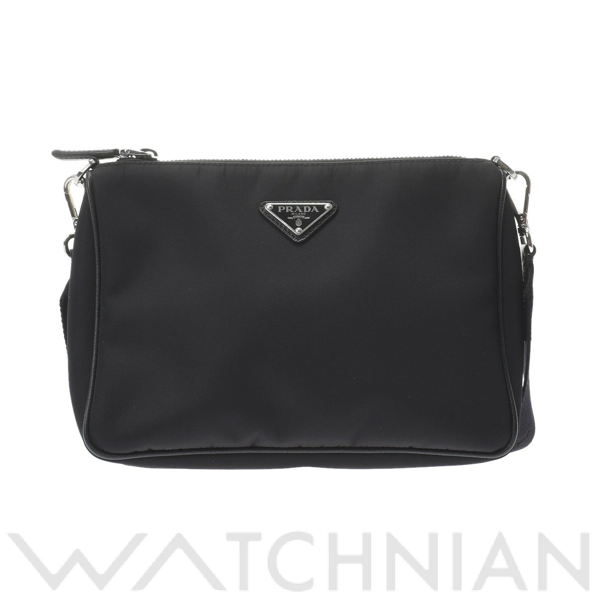 【中古】A品 プラダ ショルダーバッグ ショルダーバッグ 2VH113 ブラック ユニセックス