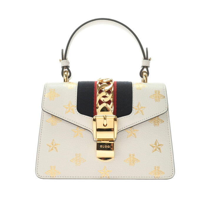 楽天市場】【中古】 グッチ GUCCI シルヴィ シルヴィ ミニ ホワイト 