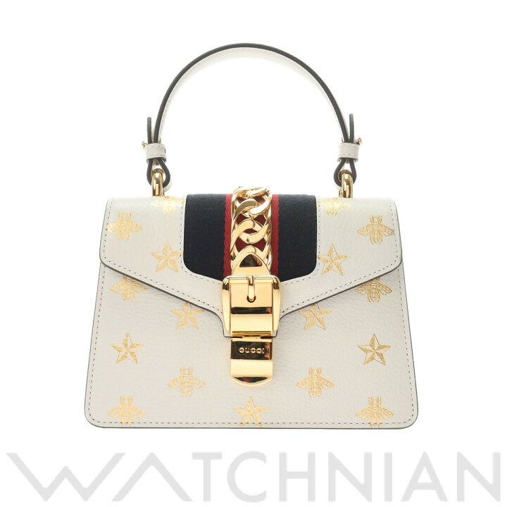 楽天市場】【中古】 グッチ GUCCI シルヴィ シルヴィ ミニ ホワイト  