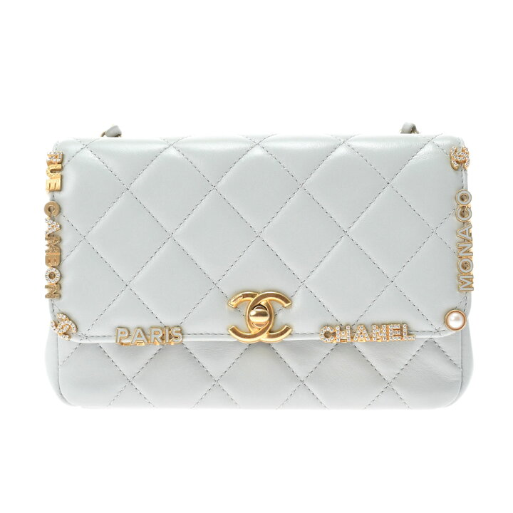 楽天市場】シャネル CHANEL ミニフラップバッグ グレー AS3731 