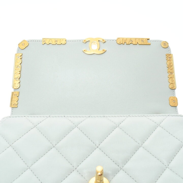 楽天市場】シャネル CHANEL ミニフラップバッグ グレー AS3731  