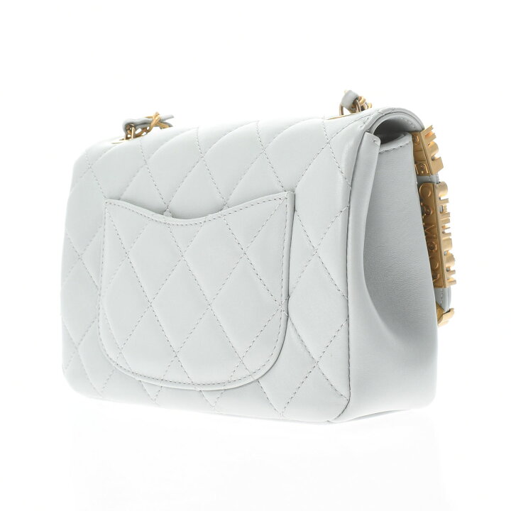 楽天市場】シャネル CHANEL ミニフラップバッグ グレー AS3731  