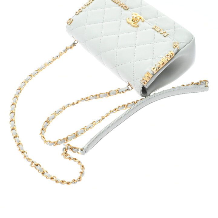 楽天市場】シャネル CHANEL ミニフラップバッグ グレー AS3731 