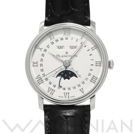 【4種選べるクーポン】【ローン60回払い無金利】【中古】 ブランパン Blancpain ヴィルレ コンプリートカレンダー 6654 1127 55B ホワイト メンズ 腕時計