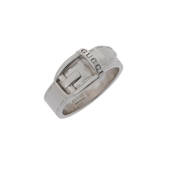 楽天市場】【中古】 グッチ GUCCI ベルトモチーフリング K18ホワイト 