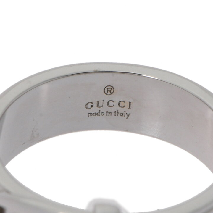楽天市場】【中古】 グッチ GUCCI ベルトモチーフリング K18ホワイト 